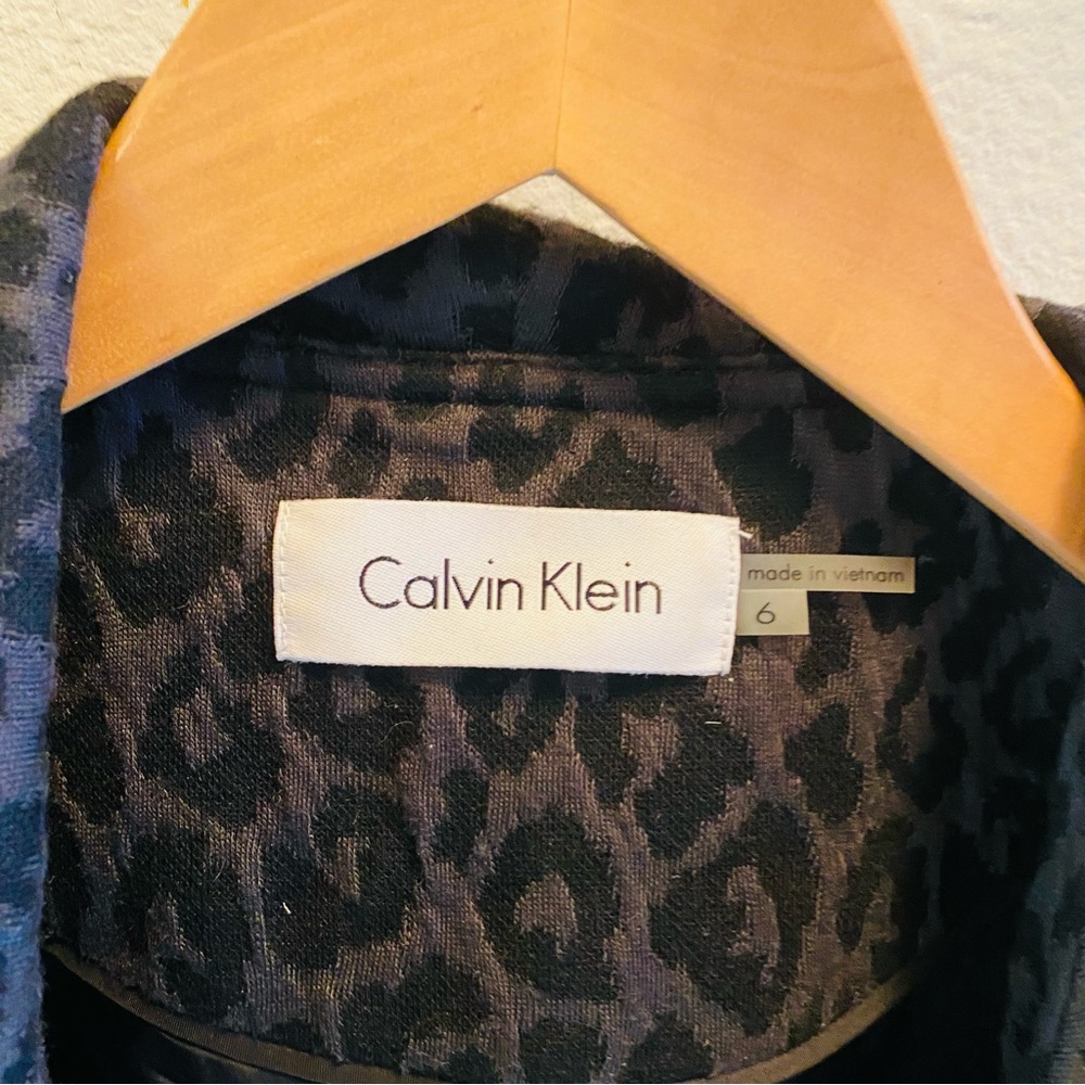 Calvin Klein Leopard Print Flutter Open Cardigan - image 3